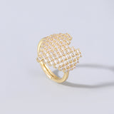Brass Micro Diamond Heart Ring For Women – Gifts for Her — 5