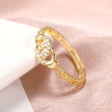 Double Circle Cutout Ring Chain Ring Micro Setting – Useful Gifts — 2