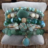Natural Stone Glass Mixed Gravel Bracelet – Jewelry Gift Ideas — 7