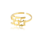 Stainless Steel Angel Number Ring Adjustable – Stylish Gifts — 10
