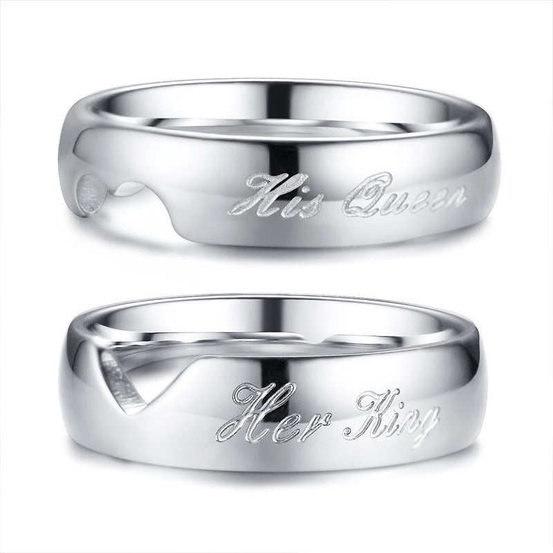 Stainless Steel Couple Ring Tourism Commemoration – Gifts for Couples — 1