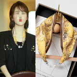 Magnetic Buckle Silk Women Scarf Pearl Necklace – Stylish Gifts — 2