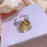 Aquamarine Topaz Pendant Yellow Diamond Suit – Jewelry Gift Ideas — 6