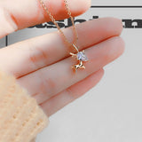 Women's Diamond Inlaid Deer Necklace – Jewelry Gift Ideas — 2