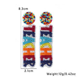 Women's Colorful Teacher Letter Bead Earrings – Gifts for Her — 6