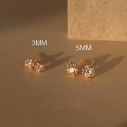 Flower Bud Small Drill Earrings Female 925 Sterling – Gifts for Her — 5