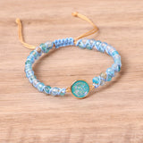 Double Braided Blue Stone Bead Bracelet – Jewelry Gift Ideas — 2