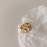 Irregular Zircon Metal Ring Simplicity – Thoughtful Gifts — 4