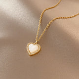 Women's Simple Love Titanium Steel Necklace – Jewelry Gift Ideas — 3