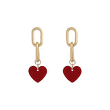 925 Silver Needle Frosted Matte Metal Red Love – Jewelry Gift Ideas — 6