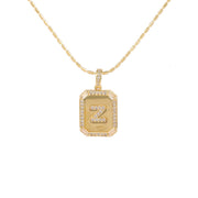 18K Gold Inlaid Zircon Letter Necklace For Women – Jewelry Gift Ideas — 11