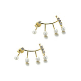 Natural Pearl Earrings Fashion OL Simple – Stylish Gifts — 3