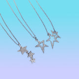 Sparkling Diamond Star Five Point Star Necklace – Jewelry Gift Ideas — 2