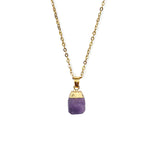 Cut Natural Necklace With Original Stone Pendant – Jewelry Gift Ideas — 13