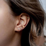 Women's Star Moon Love Puncture Thread Earrings – Gifts for Her — 5