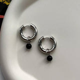 Donut Acrylic Black Beads Ear Clip Women – Gifts for Her — 7