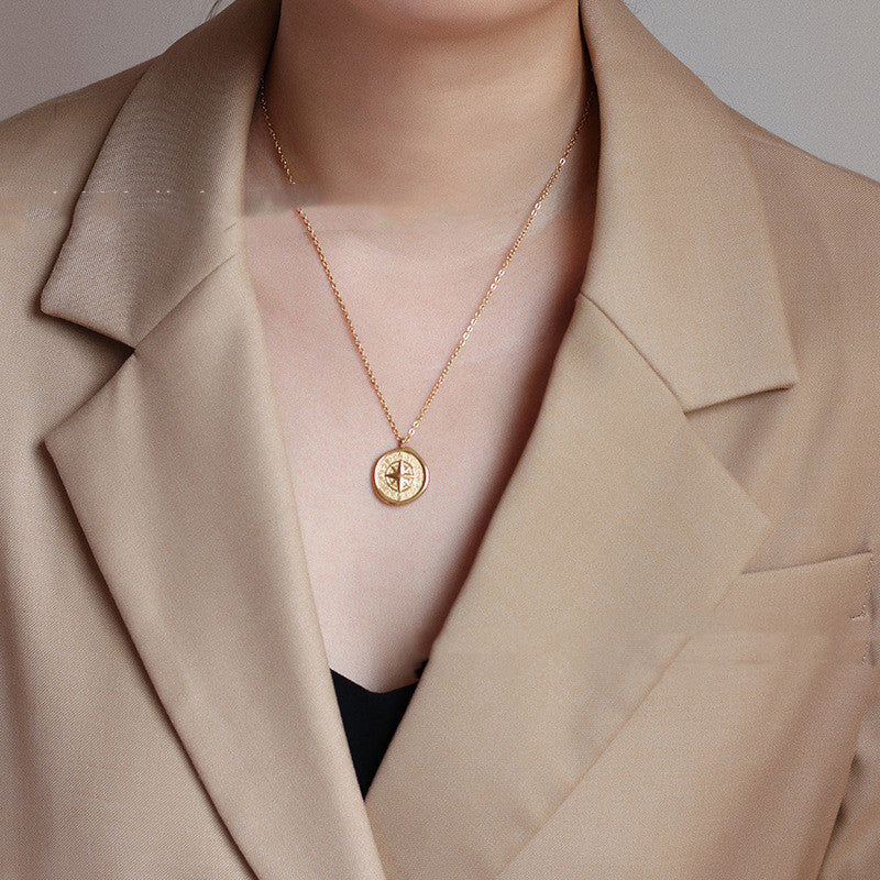 Lacquered Compass Irregular Compass Necklace – Jewelry Gift Ideas — 1