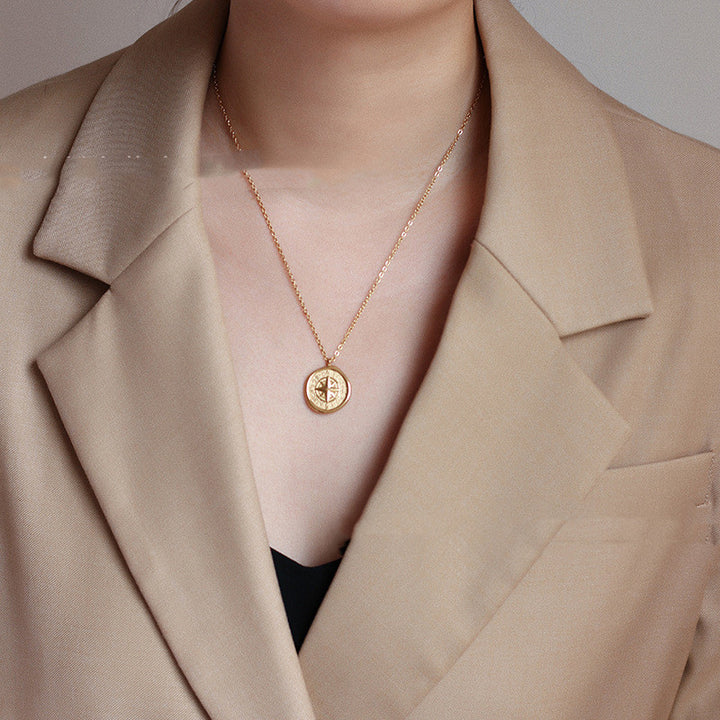 Lacquered Compass Irregular Compass Necklace – Jewelry Gift Ideas — 1