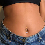 Heart-shaped Zircon Butterfly Navel Stud – Stylish Gifts — 3