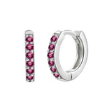Simple Inlaid Zircon Round Multicolor Stud Earrings – Gift Ideas — 3