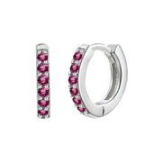 Simple Inlaid Zircon Round Multicolor Stud Earrings – Gift Ideas — 3
