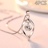 Zircon Twist Fashion Necklace Pendant – Jewelry Gift Ideas — 15