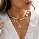 Vintage Contrast Personalized Eye Pearl Necklace – Jewelry Gift Ideas — 5