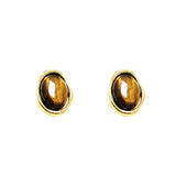 Retro Cymophanite Oval Earrings – Small Gift Ideas — 4