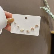 Women's Fashion Simple Silver Pin Earrings Set – Stylish Gifts — 9