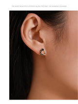 S925 Silver Black Round Micro Zircon-encrusted Stud – Practical Gifts — 9