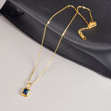 L182 Turquoise Purple 18K Color Gemstone Necklace – Jewelry Gift Ideas — 4
