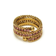 Stainless Steel 18K Full Diamond Multilayer Ring – Birthday Gifts — 12