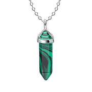 Natural Stone Hexagon Prism Crystal Pendant – Jewelry Gift Ideas — 16