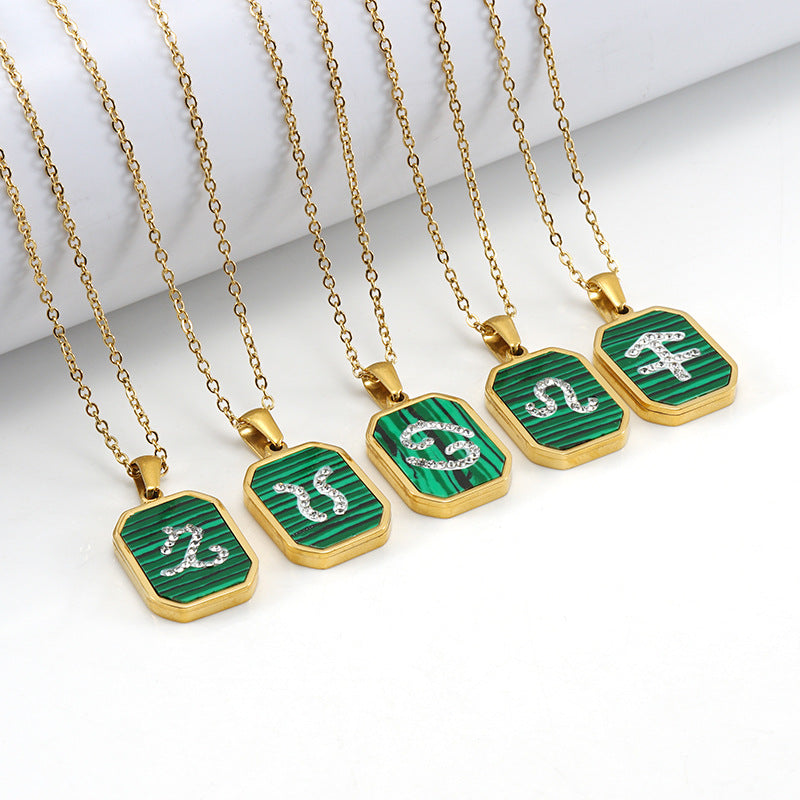 Titanium Steel Fashion Malachite Twelve – Jewelry Gift Ideas — 1
