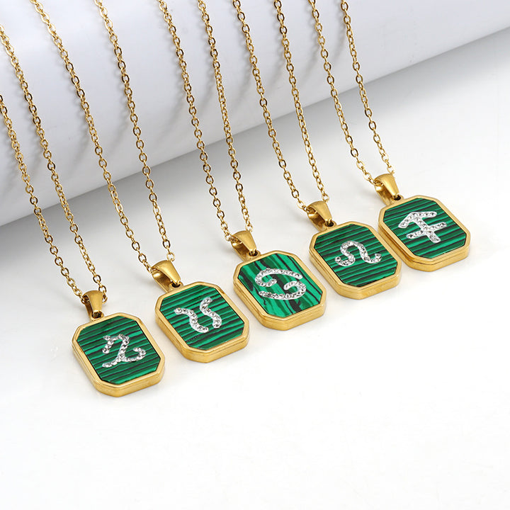 Titanium Steel Fashion Malachite Twelve – Jewelry Gift Ideas — 1