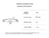 925 Sterling Silver Plain Simple Heart-shaped Ring – Gifts for Her — 7