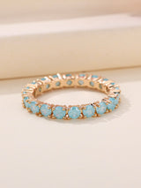 French Retro Champagne Gold Blue Ice Flower Zirconium – Surprise Gifts — 7