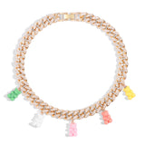 Colorful Clear Zircon Gummy Bears Pendant – Jewelry Gift Ideas — 13