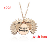Sunflower Double Lettering Necklace – Jewelry Gift Ideas — 6
