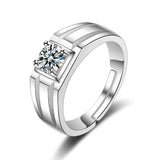 Men's Ring 925 Silver Mosanite Copper Plated Platinum – Gifts for Him — 5