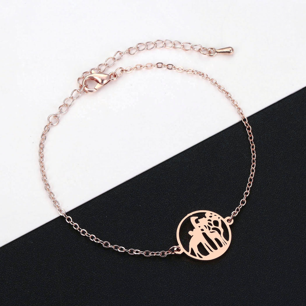 Geometric Mother And Baby Giraffe Bracelet – Jewelry Gift Ideas — 1