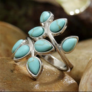 Eight Leaf Green Agate Ring Natural Style Ring – Stylish Gifts — 5
