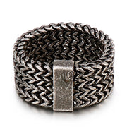 Four-row Keel Titanium Steel Men's Ring – Gifts for Him — 2