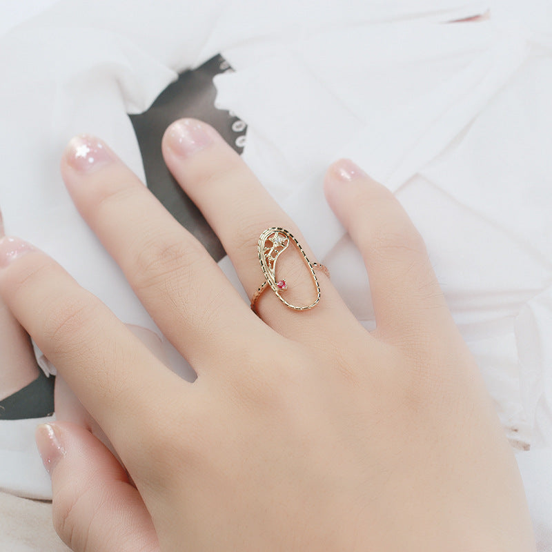 Silver Natural Ruby Meteor Ring – Unique Gift Ideas — 1