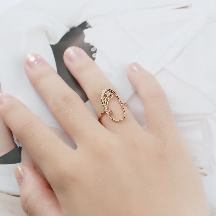 Silver Natural Ruby Meteor Ring – Unique Gift Ideas — 1