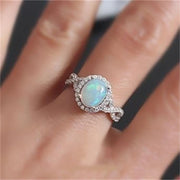 Women's Opaloid White Gold Zircon Fashion Ladies Ring – Stylish Gifts — 1