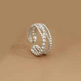 Women's Braided Winding Multi-layer Cross Ring – Gifts for Her — 15