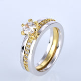 Fashion Micro Set Zircon Women's Bronze Set Ring – Stylish Gifts — 1
