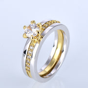 Fashion Micro Set Zircon Women's Bronze Set Ring – Stylish Gifts — 1