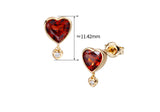 Natural Garnet Versatile Zircon Stud Earrings – Stylish Gifts — 4